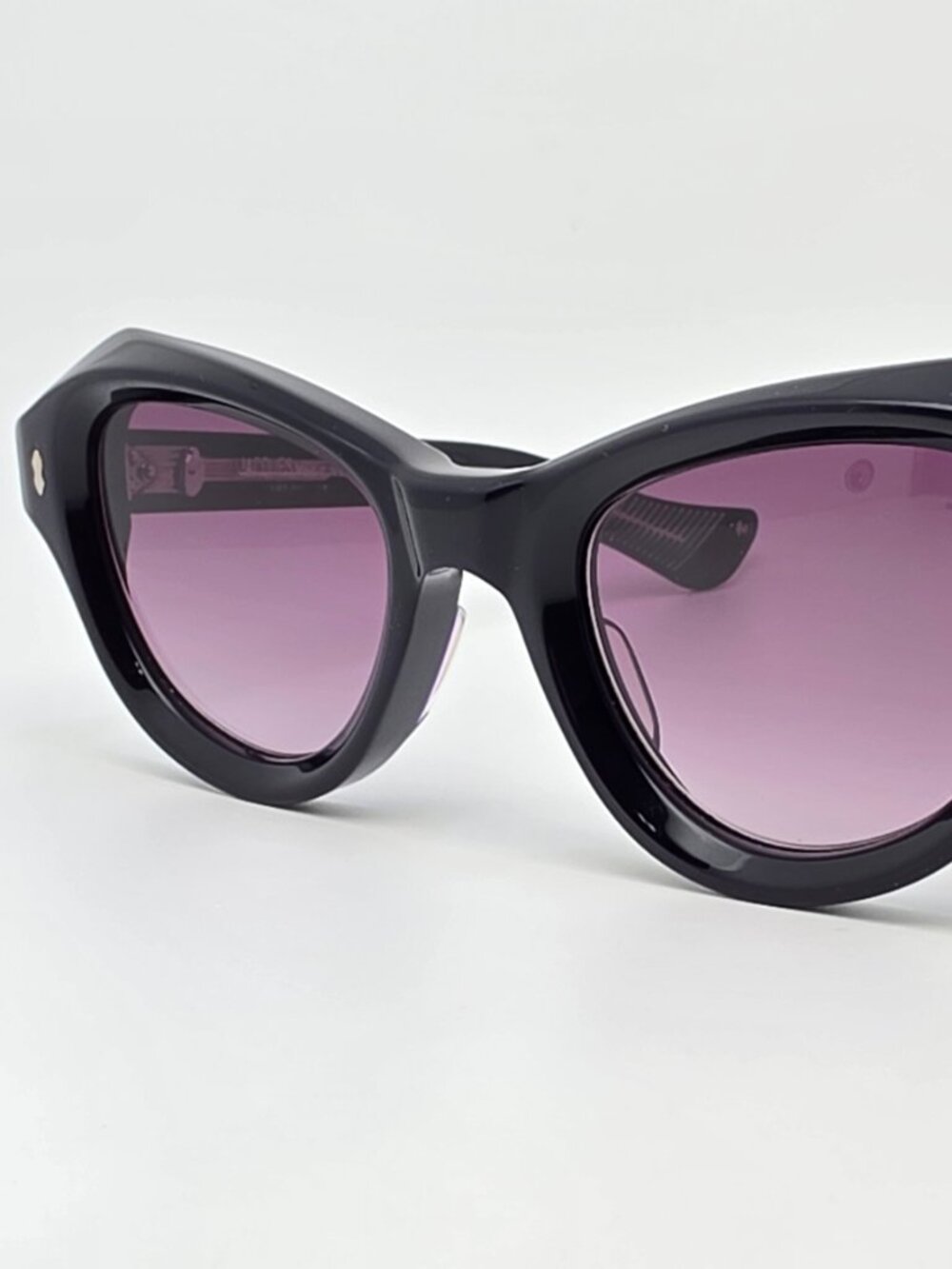 Jacques Marie Mage Viola Navy Frame Sky Wine Gradient Lens Cat Eye Sunglasses